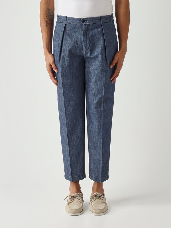 1. Pantalón de hombre PortobelloD de tejido vaquero de algodón. Azul marino Briglia portobellod30015941