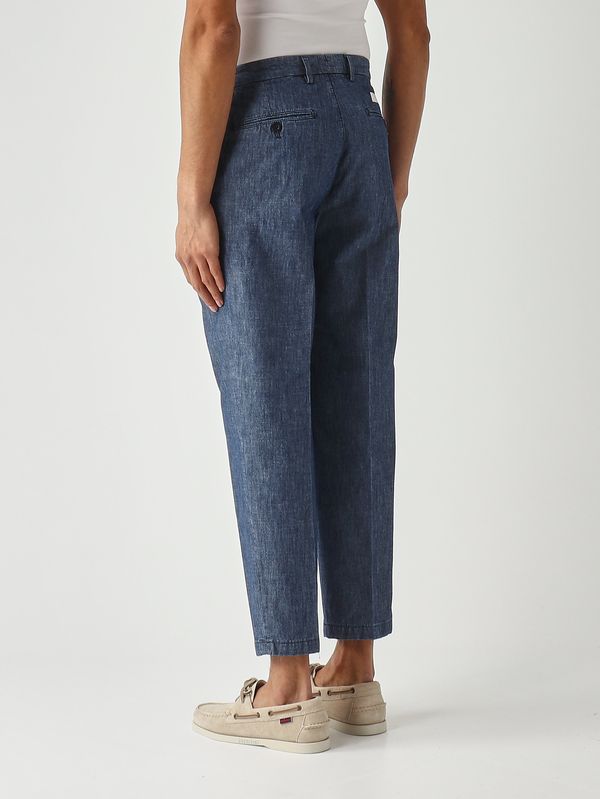 4. Pantalón de hombre PortobelloD de tejido vaquero de algodón. Azul marino Briglia portobellod30015941