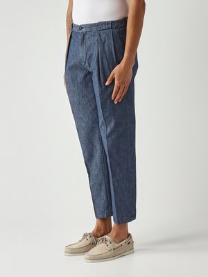 3. Pantalone uomo PortobelloD in denim di cotone Blu Navy