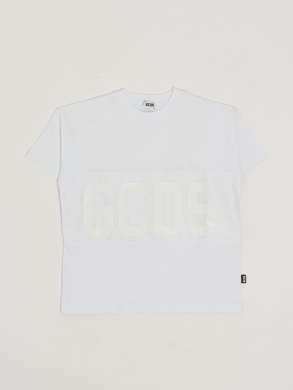 T-shirt bambino in cotone Bianco GCDS