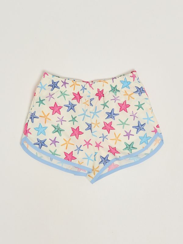 Girls' printed shorts White MC2 Saint Barth