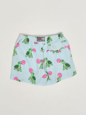 2. Boys' Jean technical fabric swim shorts Big Babol Turtle Stripes 30