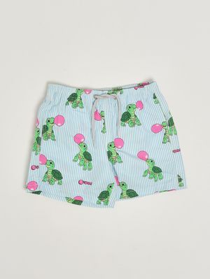 1. Boys' Jean technical fabric swim shorts Big Babol Turtle Stripes 30