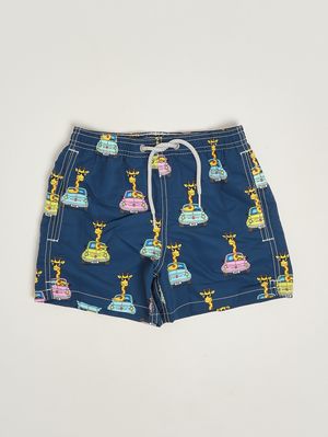 1. Short de bain Jean en tissu technique pour garçon Giraffe Driver 61