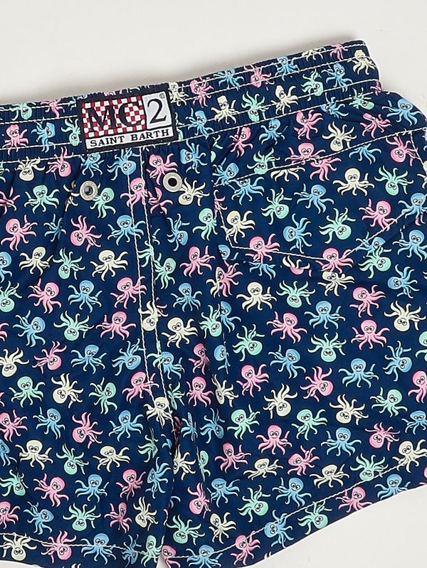 3. Boys' Jean Lighting technical fabric swim shorts Polpy Multi 61 MC2 Saint Barth jea0004