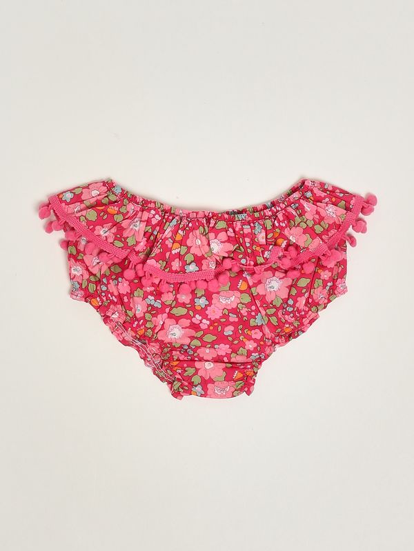 Couvre-couche en coton pour bébé fille Liberty Fuchsia Pesciolino Rosso