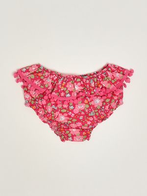 1. Couvre-couche en coton pour bébé fille Liberty Fuchsia