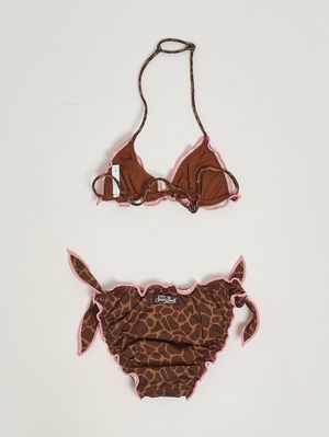 2. Traje de baño para niña Cris de tejido elástico Piel de jirafa 18
