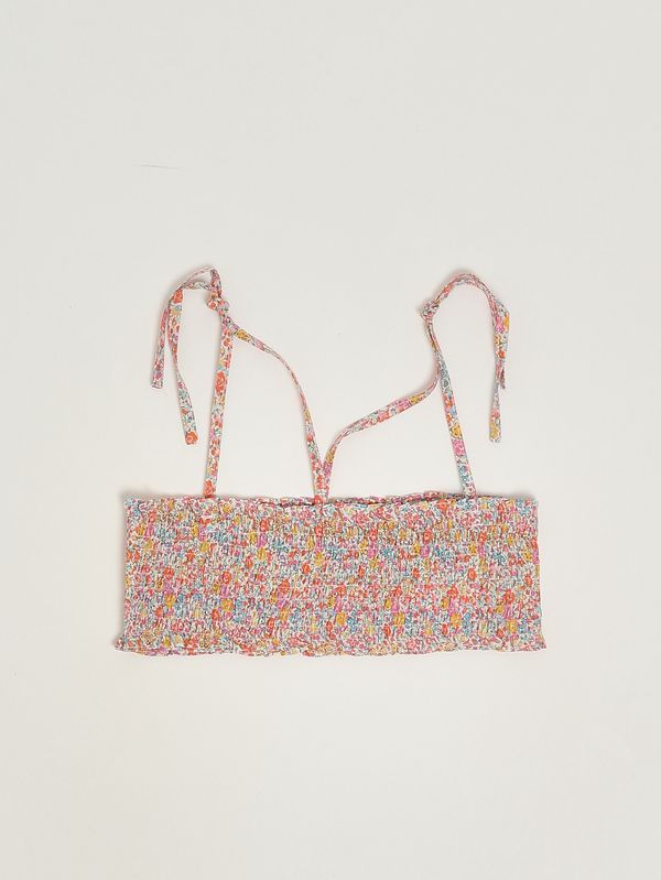 2. Girls' cotton top Yellow Liberty Pesciolino Rosso top