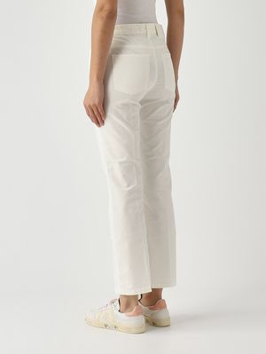 4. Damenhose aus Stretch-Baumwolle Optisches Weiß