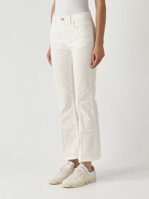 3. Damenhose aus Stretch-Baumwolle Optisches Weiß