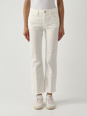 1. Damenhose aus Stretch-Baumwolle Optisches Weiß