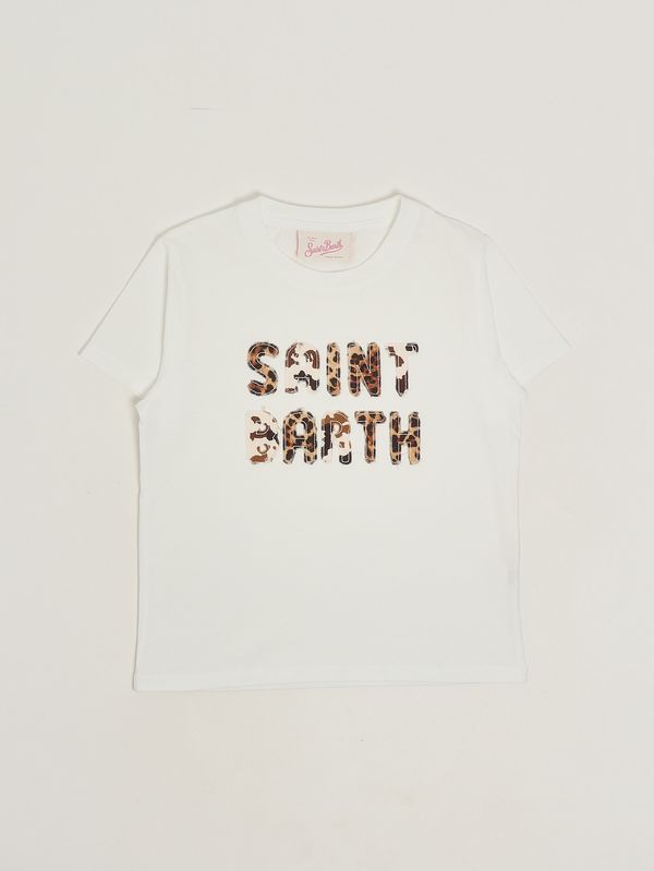 Elly girls' cotton T-shirt Sb 01 Animal Print Patch MC2 Saint Barth