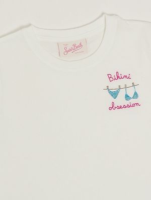 3. Elly girls' cotton T-shirt Bikini Obsession 01n Rhinestone Embellishment