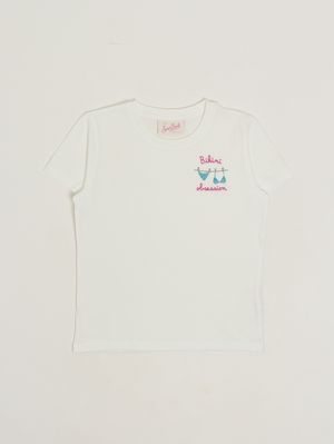1. Elly girls' cotton T-shirt Bikini Obsession 01n Rhinestone Embellishment