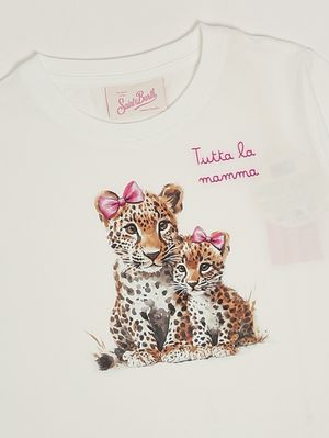 3. Elly girls' cotton T-shirt Leopard 01n Emb