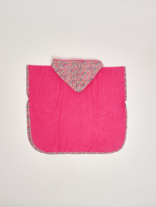 2. Cotton terry poncho for girls Fuchsia Pesciolino Rosso pch