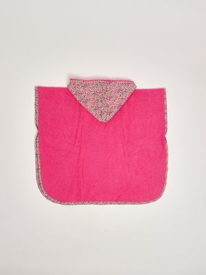 2. Cotton terry poncho for girls Fuchsia