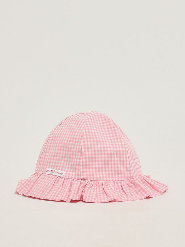 2. Gorro de algodón para recién nacido Vichy rosa Pesciolino Rosso cp-patch
