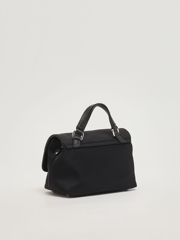 2. Women's Postina Baby Rimboccata Tokyo bag in nylon and leather Belgian Black Zanellato 0680102000000 b