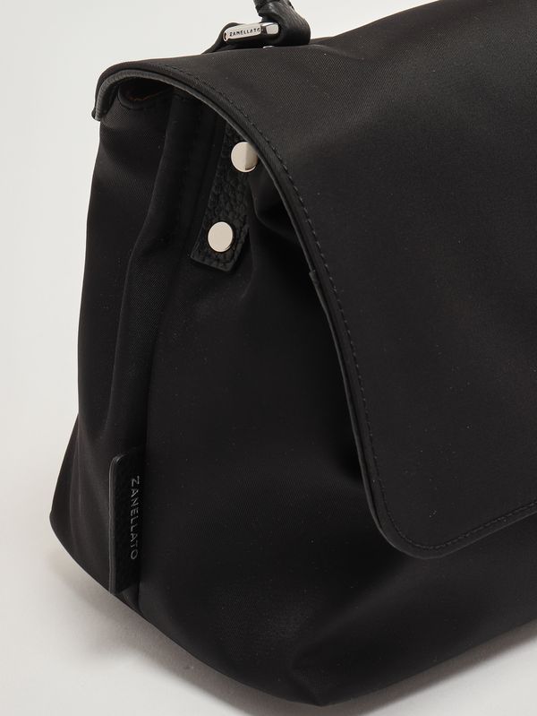 5. Borsa donna Postina S Rimboccata Tokyo S in nylon e pelle Black Belga Zanellato 0680102000000 s