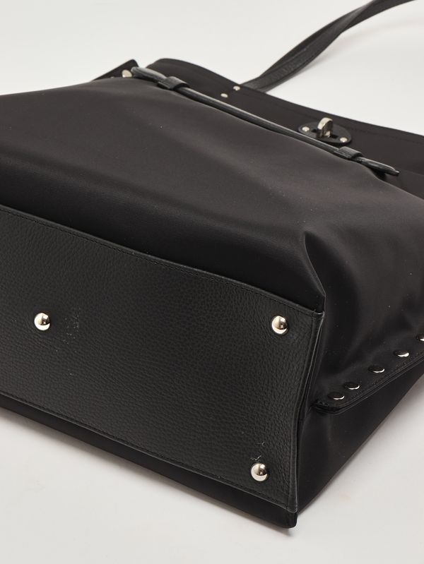 5. Borsa donna A' Spasso Rimboccata Tokyo in nylon e pelle Black Belga Zanellato 0698002000000 m