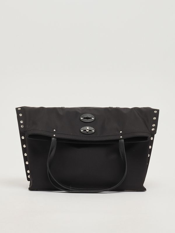 3. Borsa donna A' Spasso Rimboccata Tokyo in nylon e pelle Black Belga Zanellato 0698002000000 m