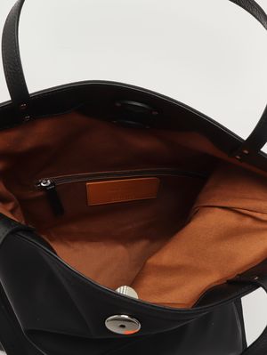 4. Borsa donna A' Spasso Rimboccata Tokyo in nylon e pelle Black Belga