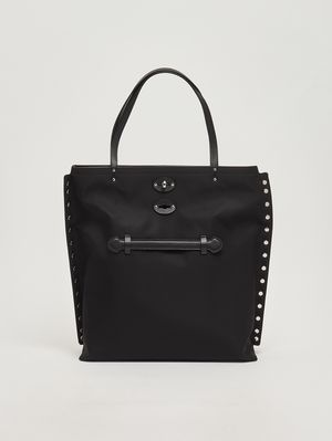 1. Borsa donna A' Spasso Rimboccata Tokyo in nylon e pelle Black Belga
