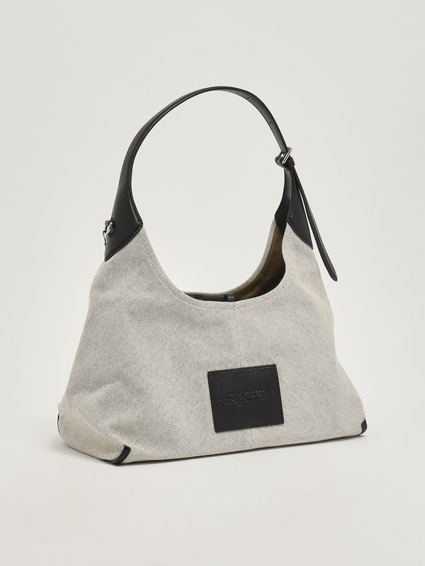 3. Women's The Belted Sack Bag in cotton Ivory-Black Marc Jacobs 2shsh003h02