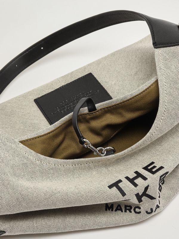 5. Women's The Belted Sack Bag in cotton Ivory-Black Marc Jacobs 2shsh003h02