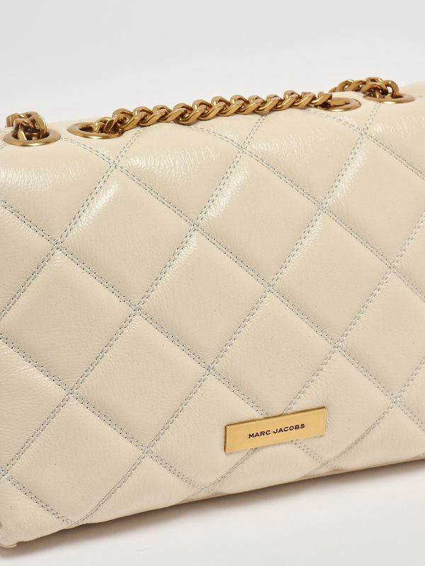 6. Bolso de mujer The Quilted Slim Dual de piel Blanco Nube Marc Jacobs 2s6hsh023h01