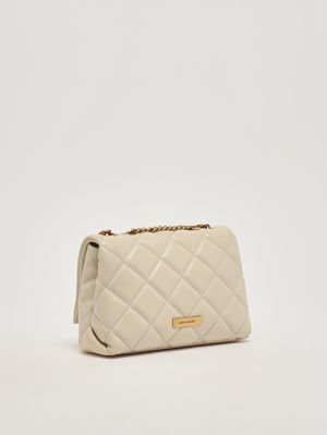 3. Bolso de mujer The Quilted Slim Dual de piel Blanco Nube