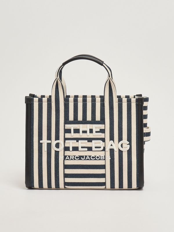 1. Damentasche The Tote Bag Medium aus Baumwollmischgewebe Creme-Blau Marine Marc Jacobs 2s6htt021h02