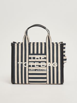 1. Damentasche The Tote Bag Medium aus Baumwollmischgewebe Creme-Blau Marine