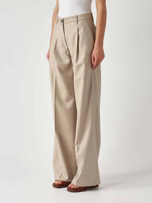 3. Damenhose Regine aus einer Woll-Seiden-Mischung Sand Nine in the morning rgn04
