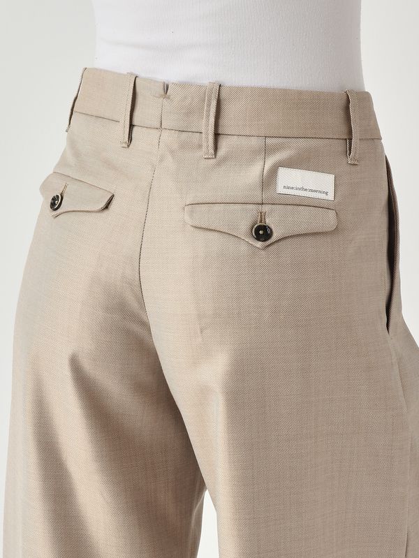 5. Damenhose Regine aus einer Woll-Seiden-Mischung Sand Nine in the morning rgn04
