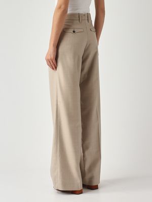 4. Damenhose Regine aus einer Woll-Seiden-Mischung Sand
