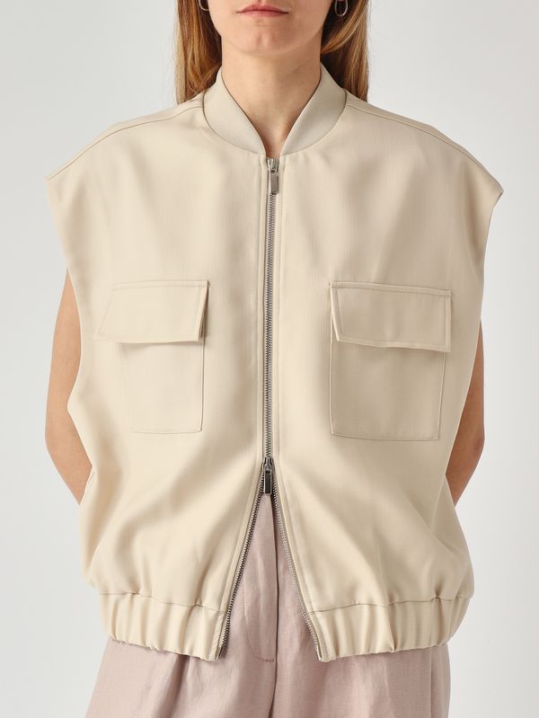 5. Koral women's wool vest Ivory Nine in the morning krl02