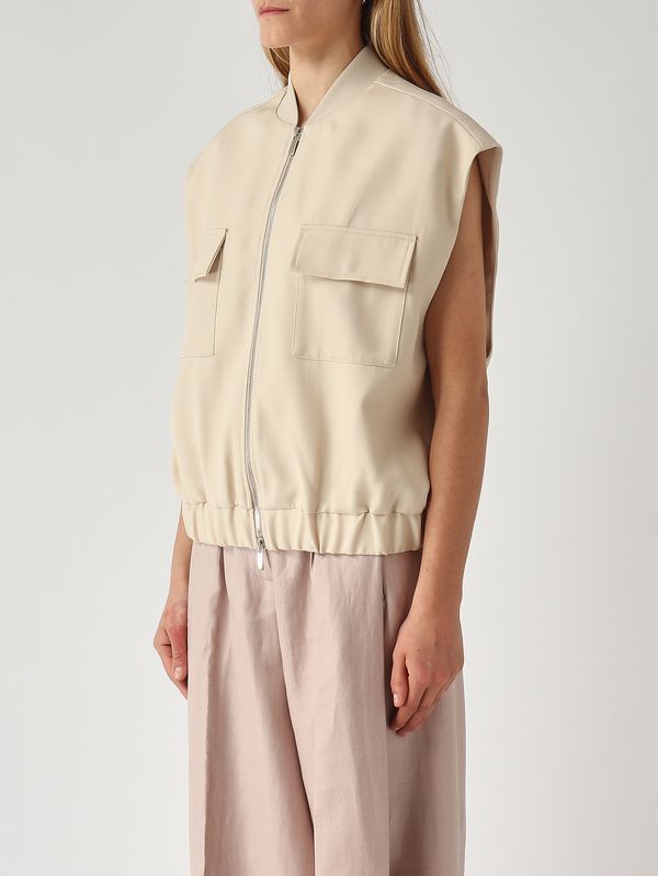 3. Koral women's wool vest Ivory Nine in the morning krl02