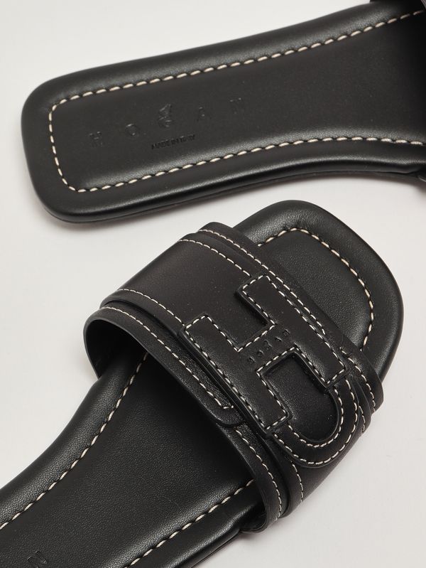 4. Women's H685 leather sandal Black Hogan hxw6850gc20kxt