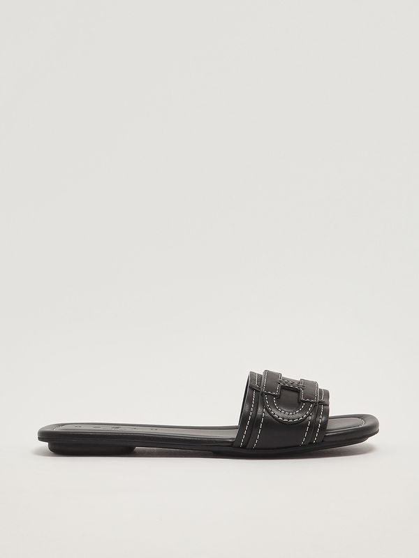 Sandale femme H685 en cuir Noir Hogan