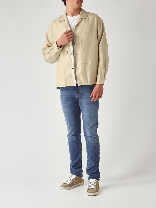 2. Herren-Overshirt Benito aus Leinen Elfenbein-Beige Nine in the morning bnt18