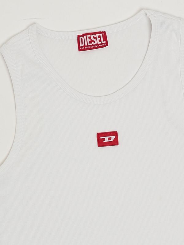 3. Top bambina in TPaci cotone stretch Bianco Diesel j02594kyazy