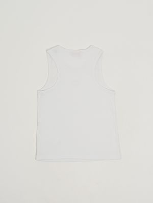 2. Top bambina in TPaci cotone stretch Bianco