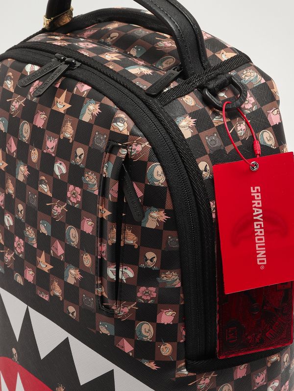 4. Kinderrucksack aus Kunstleder Schwarzbraun Sprayground 910b876nsz