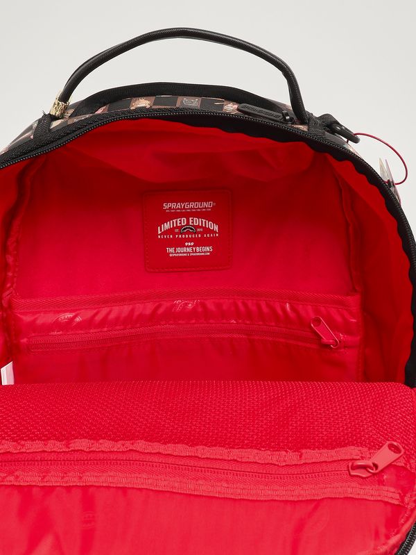 3. Kinderrucksack aus Kunstleder Schwarzbraun Sprayground 910b876nsz