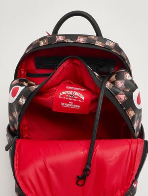 3. Kinderrucksack Peeking Character Remix Savage aus veganem Leder Schwarzbraun