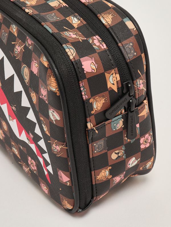 4. Kinder-Pochette aus Kunstleder Schwarz-Braun Sprayground 910b8907nsz