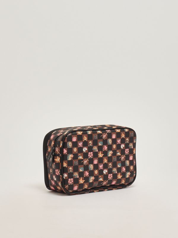 2. Kinder-Pochette aus Kunstleder Schwarz-Braun Sprayground 910b8907nsz